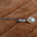 Beautiful White Drop 8.5-9mm Freshwater Natural Pearl Earring Set and Pendant