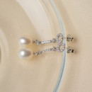 Inexpensive Beautiful White Drop 7-8mm Freshwater Natural Pearl Earring Set