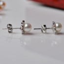 Beautiful White/ Pink/ Purple Off-Round Freshwater Natural Pearl Earring Set