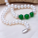 Beautiful Classic White 8 - 10mm Freshwater Off-Round Pearl Necklace