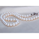 Beautiful White/ Pink/ Purple 7.5 - 8.5mm Freshwater Off-Round Pearl Necklace