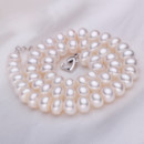 Beautiful White 7.5 - 8.5mm Freshwater Off-Round Pearl Necklace
