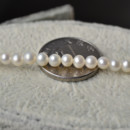 Affordable White 3 - 4mm Freshwater Off-Round Pearl Necklaces
