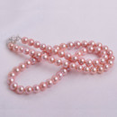 Beautiful Pink 6 - 6.5mm Freshwater Round Pearl Necklaces