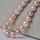 Beautiful Multicolor 8 - 9mm Freshwater Off-Round Pearl Necklaces