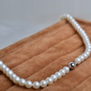 Beautiful White 6.5 - 7.5mm Freshwater Round Pearl Necklaces