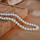 Beautiful White 6.5 - 7.5mm Freshwater Round Pearl Necklaces