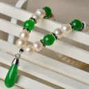Beautiful White 7 - 8mm Freshwater Off-Round Bridal Pearl Necklaces
