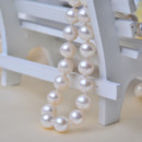 Inexpensive White 7.5-8.5mm Freshwater Off-Round Bridal Pearl Necklaces