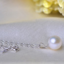 Gorgeous White 9 - 11mm Round Freshwater Natural Pearl Pendants