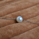 Discount White/ Pink 8.5 - 9mm Round Freshwater Natural Pearl Pendants