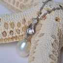 Gorgeous White 9 - 10mm Drop Freshwater Natural Pearl Pendants