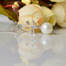 Stunning White Round 8 - 11mm Freshwater Natural Pearl Pendants