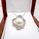 Elegant White Off-Round 11-12mm Freshwater Natural Pearl Pendants