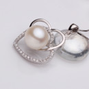 Amazing Elegant White Round 10.5-11mm Freshwater Natural Pearl Pendants