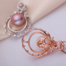 Lovely White/ Pink/ Purple Off-Round Freshwater Natural Pearl Pendants