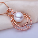 Lovely White/ Pink/ Purple Off-Round Freshwater Natural Pearl Pendants