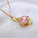 Lovely Purple/ White/ Pink Off-Round Freshwater Natural Pearl Pendants
