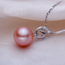 Affordable White/ Pink/ Purple Round 9.5-9.8mm Freshwater Natural Pearl Pendants