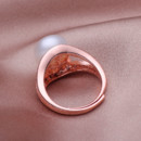 Beautiful Pink/ White 10 - 11mm Freshwater Off-Round Pearl Ring