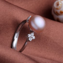 Affordable Pink/ White/ Orange 9 - 10mm Freshwater Off-Round Pearl Ring