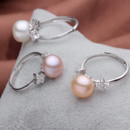 Affordable Pink/ White/ Orange 9 - 10mm Freshwater Off-Round Pearl Ring