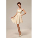 Custom Beautiful Asymmetric Chiffon A-Line Short Petite Beach Wedding Dress