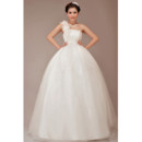 Cheap Stunning Fit and Flare One Shoulder Ball Gown Floor Length Wedding Dress