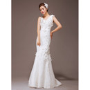 Cheap Gorgeous Mermaid/ Trumpet Lace Sweep Train Wedding Dress