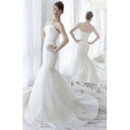 Cheap Luxury Mermaid/ Trumpet Strapless Sweep Train Wedding Dress