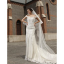 Discount Classic Mermaid Off-the-shoulder Court Train Satin Wedding Dress