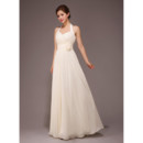 Romantic Halter Chiffon Floor Length A-Line Bridesmaid Dress for Wedding Party