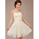 Designer A-Line Short Sweetheart Chiffon Bridesmaid Dress for Girls