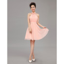 Beautiful Designer Halter Chiffon Short A-Line Cocktail Dress