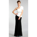 Inexpensive Elegant One Shoulder Mermaid Chiffon Floor Length Evening Dress for Women