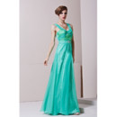 Sheath/ Column Round/ Scoop Floor Length Taffeta Formal Evening Dress for Women