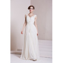 Affordable Custom Celebrity Chiffon Sweetheart Floor Length Column/ Sheath Evening Dress