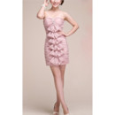 Chic Sweetheart Sheath Short Chiffon Homecoming/ Graduation Dress for Girls