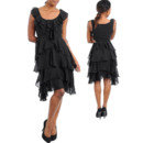 Girls Short Chiffon Tiered Little Black Cocktail Homecoming/ Party Dress