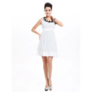 Girls Short Chiffon Asymmetric Little White Cocktail Homecoming/ Party Dress