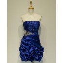 Inexpensive Classic Strapless Short Taffeta Homecoming/ Party Dress