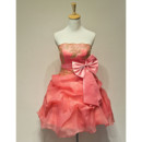 Inexpensive Girls Nice Strapless Short Taffeta Homecoming/ Party Dress