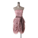 Girls Affordable Beautiful Strapless Short Chiffon Tiered Homecoming Dress