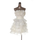 Affordable Junior Strapless Short Tiered Homecoming/ Party Dress