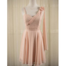 Girls Pretty Spaghetti Straps Short Chiffon Homecoming/ Party Dress