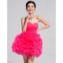 Inexpensive Girls Ball Gown Sweetheart Short Ruffle Homecoming/ Party Dress
