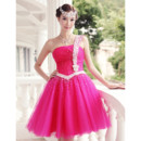 Nice A-Line One Shoulder Short Homecoming/ Party Dress