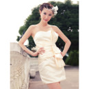 Junior Pretty Column Sweetheart Short Satin Homecoming Dress