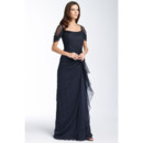 Affordable Modest Sheath Chiffon Mother of the Bride Dress with Sleeves/ Long Mother of the Groom Dress