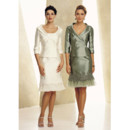 Women's Classy Two Piece Short Mother of the Bride/ Groom Dress with Jackets